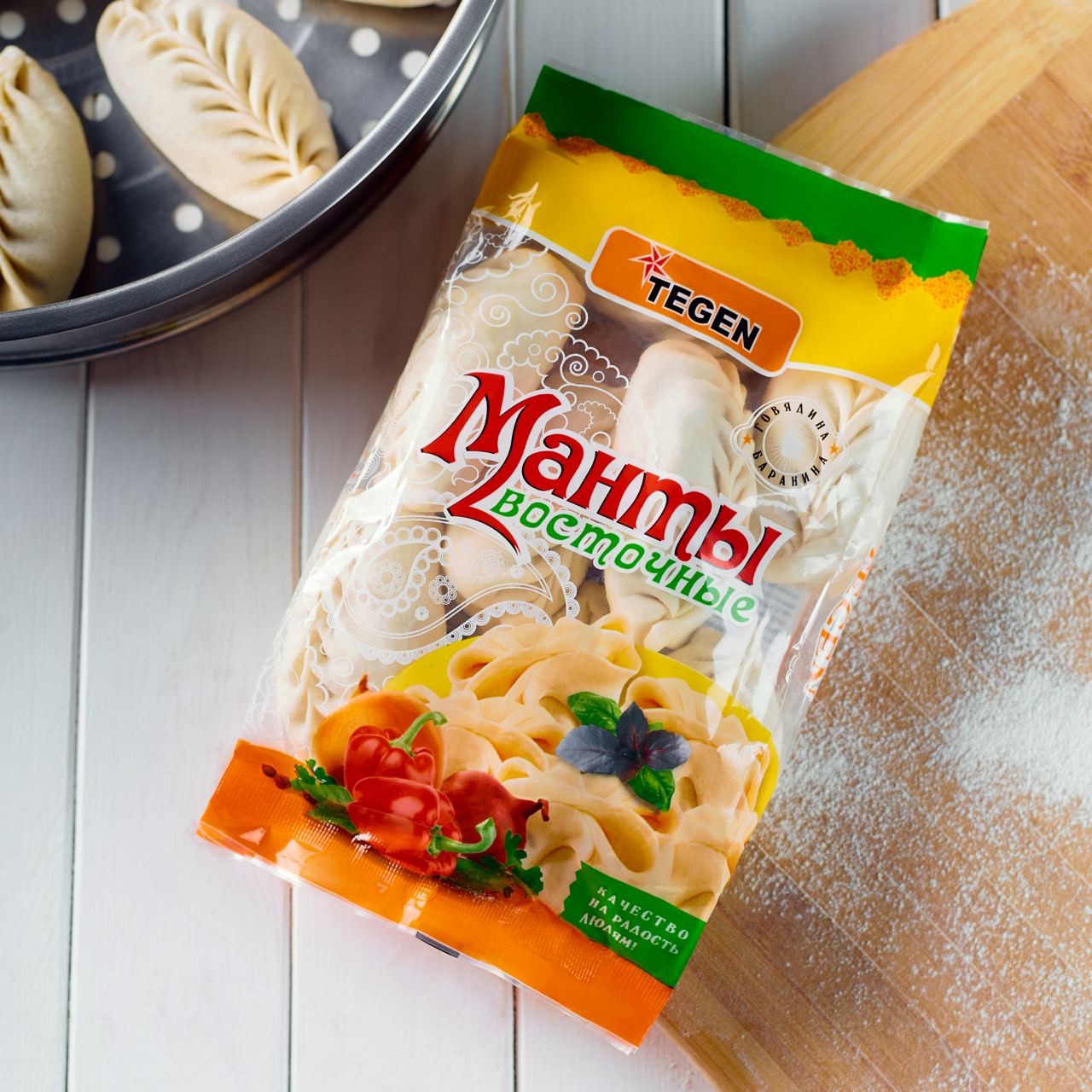 Манты Восточные (с говядиной и бараниной)